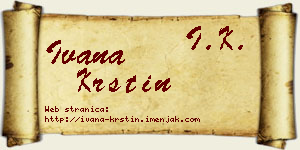 Ivana Krstin vizit kartica